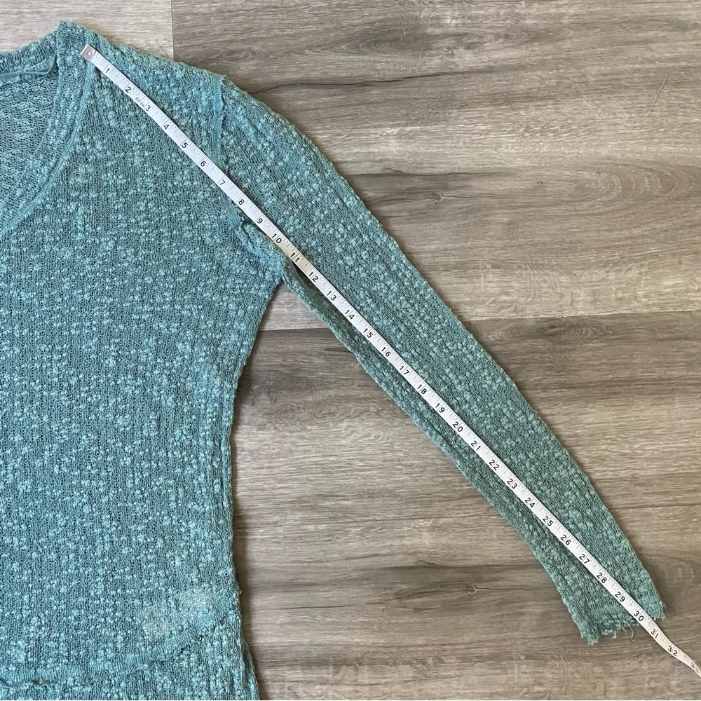 Free People Ocean Air Hacci Tunic Knit Sweater Top Seafoam Moss Small - Picture 10 of 14